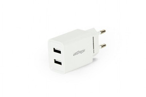 Energenie Ładowarka Sieciowa 2-portowa Eg-u2c2a-03-w 230v- Usb 2.1a, Biała