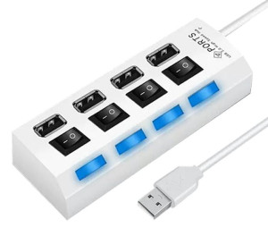 Hub 4xusb aktywny biały