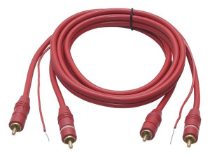 Przyłącze 2xrca 6mm  1,5m czerwone