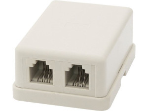 Gniazdo telefoniczne 2x6p4c (puszka