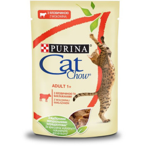 PURINA CAT CHOW Adult mokra karma dla kota z wołowiną i bakłażanem 85g