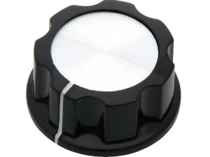 Gałka pot bakelitowa czar/sreb śred 30mm