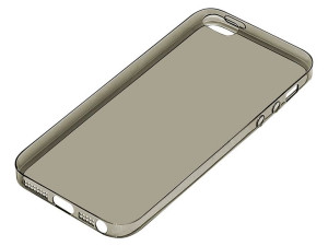 Etui iphone 5s szare "u"