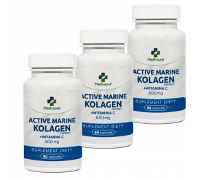 Kolagen rybi morski Naticol + WITAMINA C 180 kapsułek