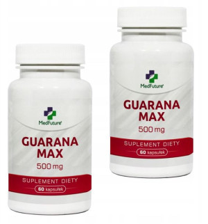 Guarana MAX 500 mg pobudzenie energia 120 kapsułek