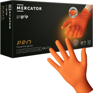 Rękawiczki Nitrylowe Pomarańczowe Wzmocnione 50 Szt. M Mercator Gogrip