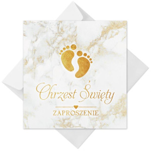 Zaproszenia na Chrzest z Białą Kopertą CZ8