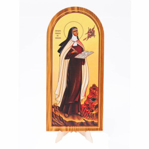 Święta Teresa od Jezusa - Obraz na desce półokrągły (duży)