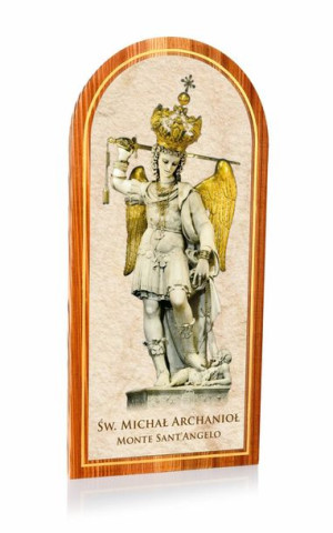 Święty Michał Archanioł - Obraz na desce półokrągły (duży)