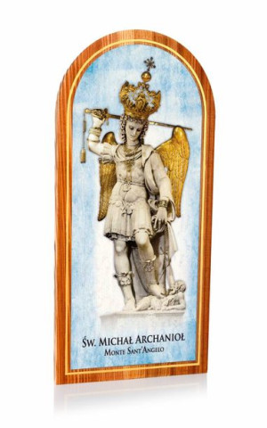 Święty Michał Archanioł - Obraz na desce półokrągły (duży)