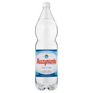 Muszynianka woda mineralna wysokozmineralizowana średnionasycona CO2 1,5 l
