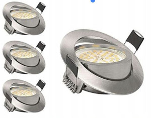 KSIPZE Zestaw 4 reflektorów LED do zabudowy