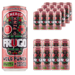 Frugo Wild Puch Pink Energy Gazowany napój 330 ml x 24 sztuki