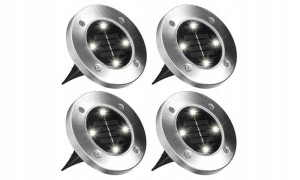 Lampki solarne gruntowe LM DISK LIGHT zestaw 4 SZT