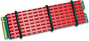 Czerwony Radiator na DYSK SSD M.2 Gelid SubZero