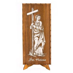 Święta Helena - Płaskorzeźba laserowa na desce (duża)