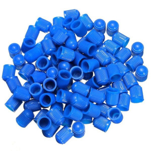 Czapeczka Plastikowa Zaworu Niebieska 100 sztuk