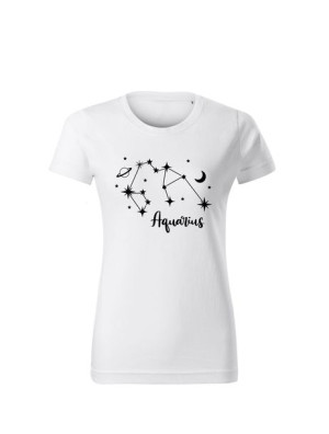 Koszulka T-shirt Biała znak zodiaku Wodnik w rozmiarze XL