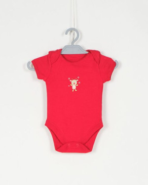 Body Czerwone Z Nadrukiem George 0-3m Na 56-60 Cm