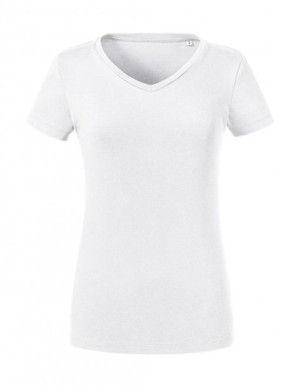 Koszulka damska V-neck Pure Organic Russell Biały L
