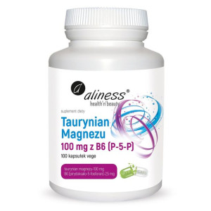Taurynian Magnezu 100 mg z B6 (P-5-P) 100 Vege kaps. Aliness