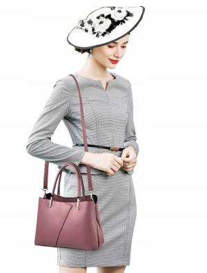 Torebka Klasyczna Elegancka Prosta C108 Fioletowa, , C108