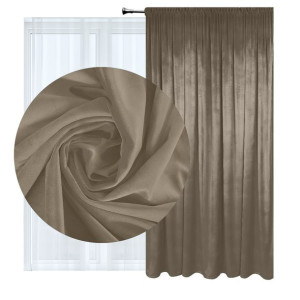 Zasłona welurowa Velvet na taśmie 260g 140x250 873-58 mocca