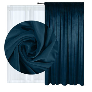 Zasłona welurowa Velvet na taśmie 260g 140x250 873-69 granatowa