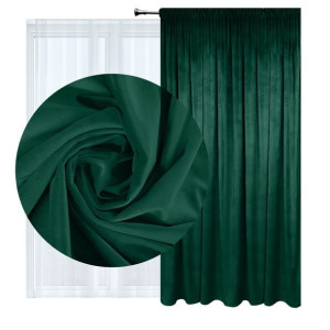 Zasłona welurowa Velvet na taśmie 260g 140x250 873-26 zieleń butelkowa