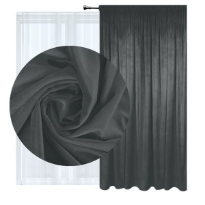 Zasłona welurowa Velvet na taśmie 260g 140x250 873-33 szara ciemna