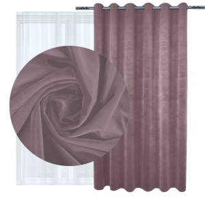 Zasłona welurowa Velvet na przelotkach 260g 140x250 873-172 brudny róż