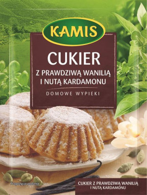 Kamis Cukier z prawdziwą wanilią i nutą kardamonu 20 g