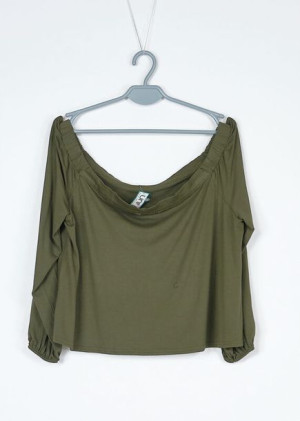 Bluzka Damska Hiszpanka Khaki Rozmiar 42