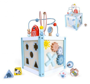 Kostka Edukacyjna Dla Dzieci Drewniana Sorter
