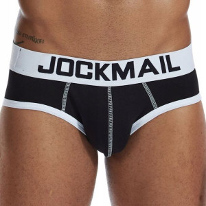 Sexowne slipy bawełniane Jockmail, czarne L