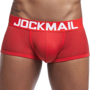 Bokserki siateczkowe Jockmail, kolor czerwony XL