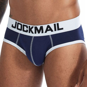 Sexowne slipy bawełniane Jockmail, granatowe XL
