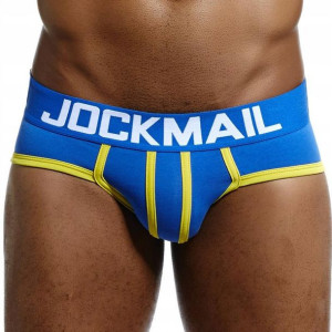 Sexowne slipy bawełniane Jockmail, niebieskie XL