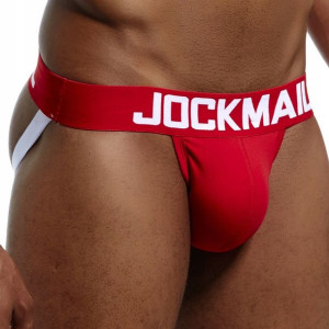 Sexowne slipy Jockmail JOCKSTRAP, czerwone XXL