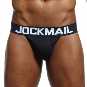 Sexy slipy bawełniane Jockmail, kolor czarny L