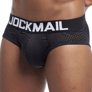 Siateczkowe slipy Jockmail, kolor czarny L