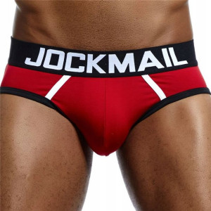 Slipy bawełniane Jockmail, kolor czerwony XXL
