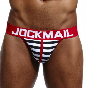 Slipy bawełniane Jockmail, kolorowe- red XL