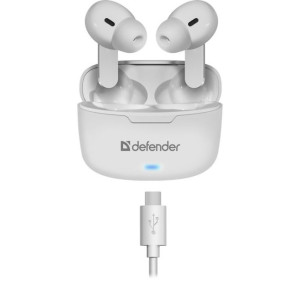 Defender Słuchawki Bluetooth Twins 903 Douszne Białe 63903