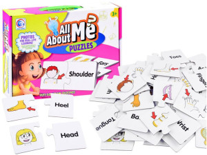 Edukacyjne puzzle  j.angielski części ciała ZA3864