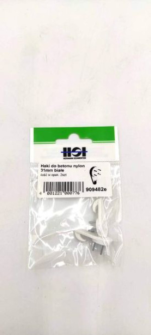 Haki ścienne do betonu nylon 31mm