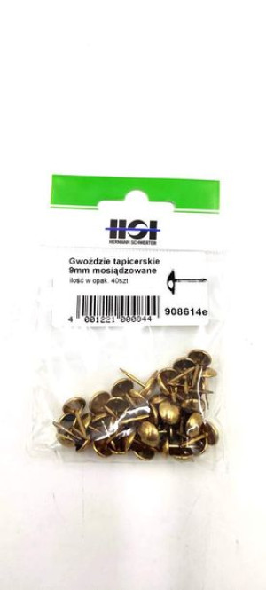 Gwoździe tapicerskie mosiądzowane 9mm