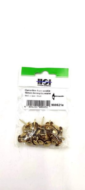 Gwoździe tapicerskie mosiądzowane 10mm 40 szt.