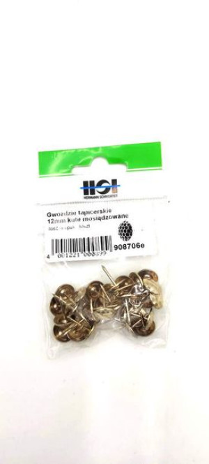 Gwoździe tapicerskie mosiądzowane 12mm