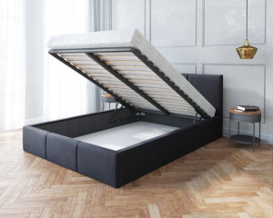 Łóżko tapicerowane stelaż materac 180x200 AMBER